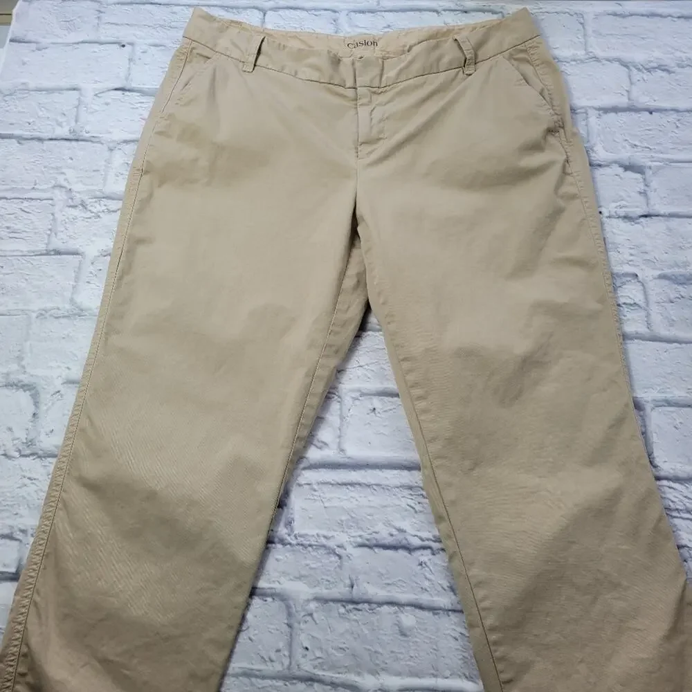 Cason Khaki Cuffed Pants from Nordstrom size 12